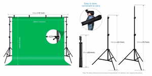 Photo Studio Background Support 2.9x2m, Backdrops RGB
