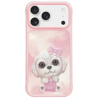 Nimmy Big Eyed Pet 2.0 Suņa viedtālruņa apvalks iPhone 17 Pro Max - rozā