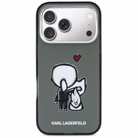 Karl Lagerfeld Karl & Choupette Back MagSafe Maciņš for iPhone 17 Pro - melns