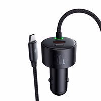 Mcdodo CC-0370 automašīnas lādētājs, USB-C, Lightning, 120W, ar ievilkamiem kabeļiem