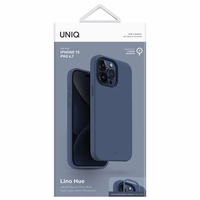 UNIQ maciņš Lino Hue iPhone 15 Pro Max 6.7" Magclick Charging tumši zils