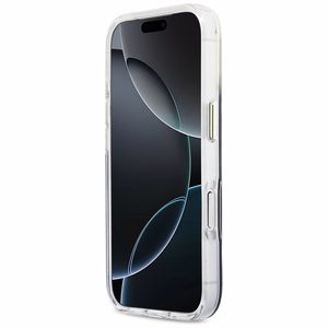 Guess IML Gradient Script Metal MagSafe чехол для iPhone 17 Pro Max чёрный
