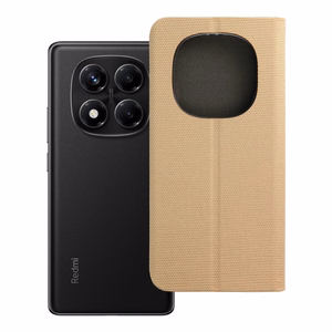 SENSITIVE grāmatas tipa viedtālruņa apvalks XIAOMI Redmi Note 14 PRO 4G zeltains