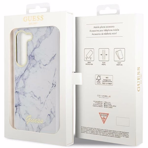 Guess GUHCS23MPCUMAH S23+ S916 balts/balts cietais apvalks Marble