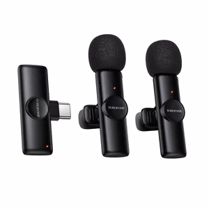 Borofone Lavalier bezvadu mikrofons BFK16A Winner Type C melns - 2 gab.