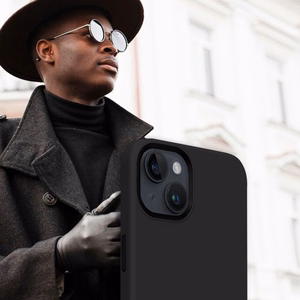 Crong Color Cover LUX Magnetic vāciņš ierīcei iPhone 15 Plus, saderīgs ar MagSafe, melns