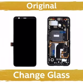 LCD displejs saderīgs ar Google Pixel 4 G020M melns ar rāmi (Atjaunots: Ķīna)