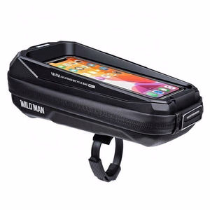WILDMAN ceļojumu soma velosipēda rāmim ar rāvējslēdzēju, 0,6L (4 "- 7"), MS33, melna