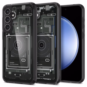 Spigen Ultra Hybrid viedtālruņa apvalks Samsung Galaxy S23 FE - tumši pelēka (Zero One raksts)