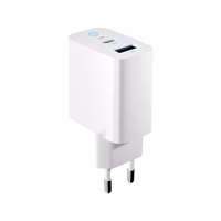 Forever TC-06-20AC PD QC lādētājs 1x USB-C 1x USB 20W balts