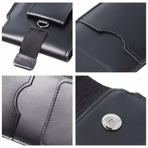 ROYAL - Leather universal flap pocket / black - Size XL - IPHONE 11 / 12 / 13 / SAMSUNG S7 EDGE