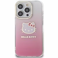 Hello Kitty IML gradienta elektrop kaķa galvas viedtālruņa apvalks iPhone 14 Pro - rozā