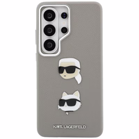 Karl Lagerfeld maciņš Saffiano Double Heads Metal Samsung Galaxy S26 Ultra sudraba