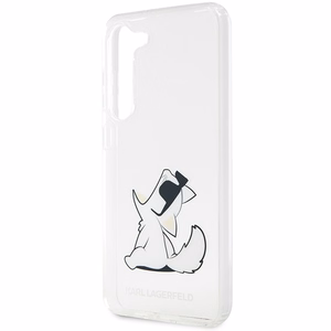 Karl Lagerfeld KLHCS23MCFNRC S23+ S916 caurspīdīgs cietais viedtālruņa apvalks Choupette Fun