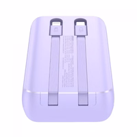 Power Bank Joyroom "JR-PBC07" Violets 20000mAh 30W (PD / QC3.0) + iebūvēti Type-C / Lightning kabeļi