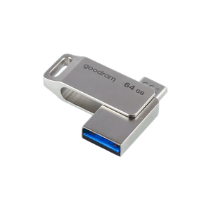 Goodram USB un USB-C zibatmiņa, 64 GB, sudraba