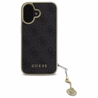 Guess 4G Charms Kolekcijas viedtālruņa apvalks iPhone 16 Plus - melns