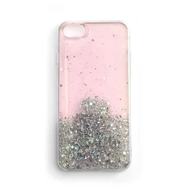Wozinsky Star Glitter mirdzošs apvalks Samsung Galaxy S21+ 5G (S21 Plus 5G) rozā