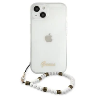 Guess GUHCP13SKPSWH iPhone 13 mini 5.4" Caurspīdīgs cietais apvalks Baltais Pērle