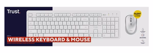 Trust Ody II bezvadu komplekts (tastatūra + pele) balts US