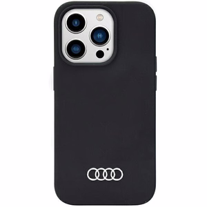 Audi silikona viedtālruņa apvalks iPhone 14 Pro 6.1" melns/melns cietais apvalks AU-LSRIP14P-Q3/D1-BK