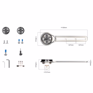 Rockbros FK-307T titāna sakausējuma velosipēda datora turētājs – titāna krāsā