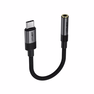 Acefast J12 USB-C uz 3.5mm mini jack adapteris - melns