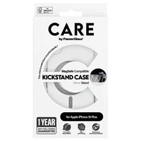 CARE by PanzerGlass Funkcionālais viedtālruņa apvalks ar statīvu iPhone 16 Plus 6.7" sudraba/sudraba Magnētiskais 1327