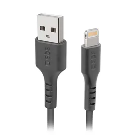 SBS TECABLEUSBIP589K USB-A - Lightning kabelis 1 m MFi sertificēts - melns