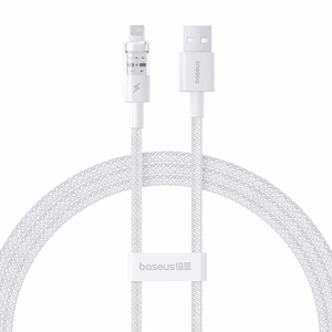 Baseus Gem USB-A uz Lightning 2.4A ātras uzlādes kabelis 1 m, balts