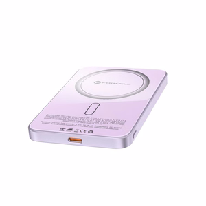 Portatīvais lādētājs saderīgs ar MagSafe Forcell F-Energy SuperSlim F5K8 QC4.0 PD3.0 15W 5000 mAh violets