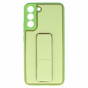 Tel Protect Leather Luxury Stand кожаный чехол-подставка для Samsung Galaxy S22 Plus мятный
