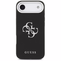 Guess Grained Big 4G Classic Logo viedtālruņa apvalks iPhone 17 Air - melns