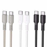 USB kabelis Borofone BX116 60W no USB-C uz USB-C 1.0m, balts