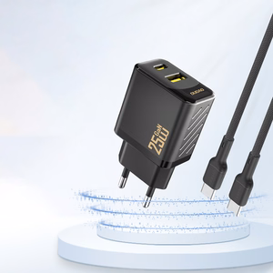 Dudao A26T GaN 25W USB-A, USB-C lādētājs – melns