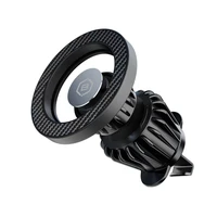 Auto turētājs BH-16A karboniskais magnētiskais MagSafe uz gaisa ventilācijas atveri melns (m)