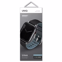 Uniq Linus siksniņa Apple Watch 1/2/3/4/5/6/7/8/SE/SE2 38/40/41mm - melns