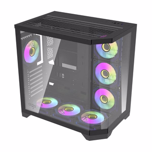 Darflash FT418 PRO datora korpuss + 7 aRGB ventilatori (melns)