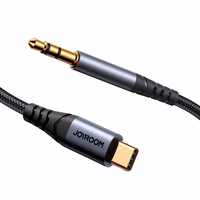 Joyroom Audio Transfer Series SY-A07 mini ligzdas 3.5 mm / USB-C kabelis 1.2 m - melns