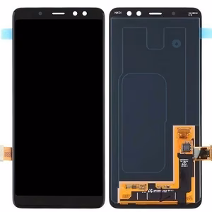 LCD ekrāns Samsung A530 A8 2018 ar skārienekrānu melns OLED