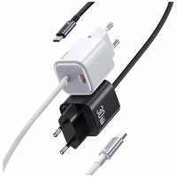 Tīkla lādētājs USAMS JC Series CC264 30W GaN Mini Fast Charge 2xUSB-C balts