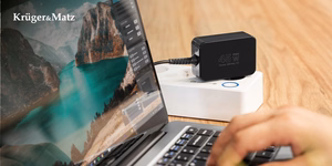 Kruger&Matz universālais barošanas adapteris ar Power Delivery un 7 uzgaļiem, 45 W