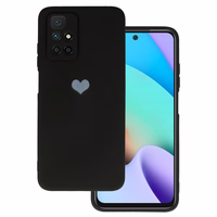 Vennus Silikona sirds apvalks Xiaomi Redmi 10 dizains 1 melns