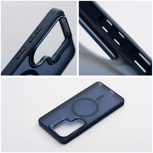 Case for Samsung S26 Forcell F-Protect Shadow Stand Premium compatible with MagSafe navy blue