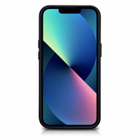 iCarer Litchi Premium ādas apvalks iPhone 14 Magnētiskais ādas apvalks ar MagSafe Melns (WMI14220709-BK)