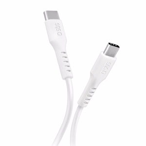 SBS TECABLETCC10W USB-C kabelis - USB-C Power Delivery 25W 1 m - balts