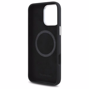 Mercedes MEHMP16L23SUGDK iPhone 16 Pro 6.3" black/black hardcase Silicone Tonal Logo Wood Pattern MagSafe