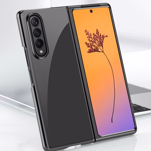 Plating viedtālruņa apvalks Samsung Galaxy Z Fold 4 ar metālisku rāmi zils