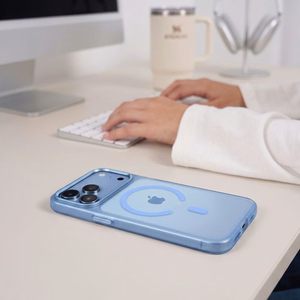 Tech-Protect MagZero MagSafe maciņš iPhone 17 Pro Max / 18 Pro Max, matēti gaiši zils