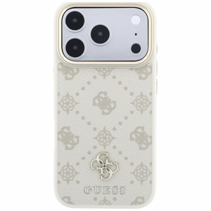 Guess Peony 4G Small Logo MagSafe maciņš iPhone 17 Pro Max / 18 Pro Max, bēšs